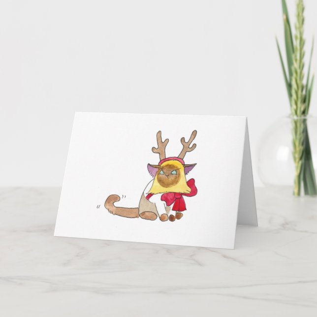 Reindeer Elvis Greeting Card (Front)
