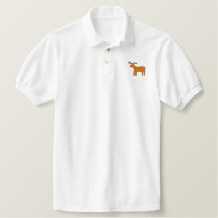 Reindeer Embroidered Polo Shirt