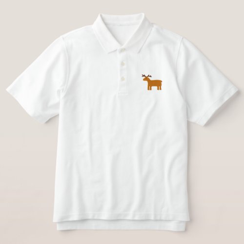 Reindeer  Embroidered Polo Shirt