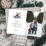 Reindeer & Eucalyptus Note Photo Verti Holiday<br><div class="desc">Send your Christmas wishes with tons of holiday cheer and in style with your Reindeer & Eucalyptus Note Photo Verti Holiday or Christmas Card.  Vertical / portrait option. Check out our Christmas Collection 4 for more photo position & design options.</div>