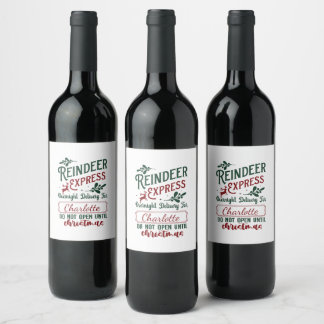 Reindeer Express for a joyful Christmas! Wine Label