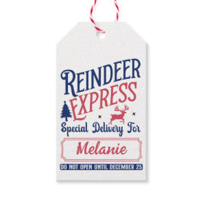 REINDEER EXPRESS SPECIAL DELIVERY  GIFT TAGS
