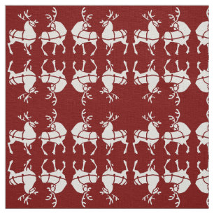 Reindeer Fabric Christmas Deers Fabrics Custom