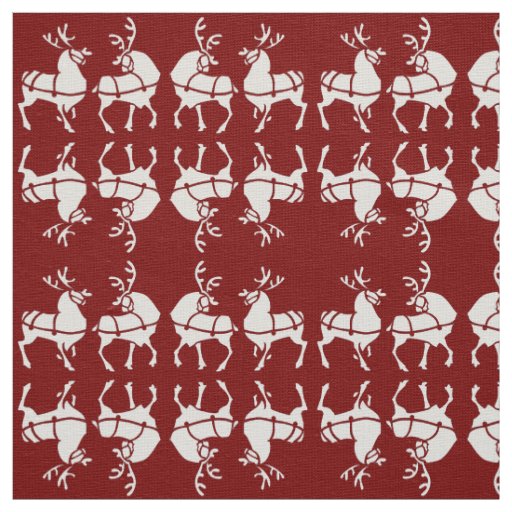 Reindeer Fabric Christmas Deers Fabrics Custom