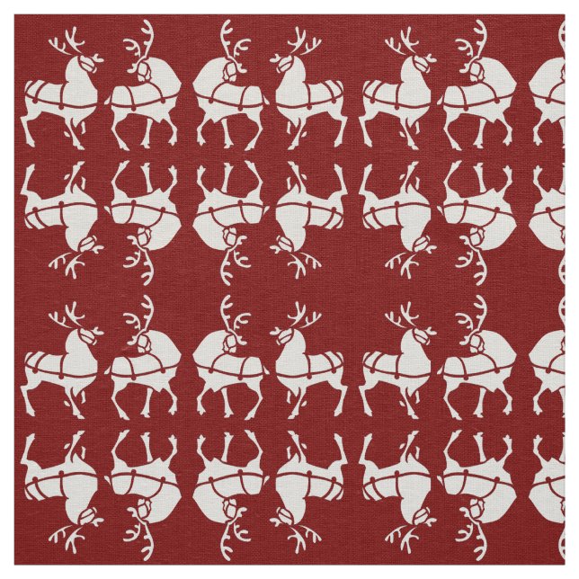 Reindeer Fabric Christmas Deers Fabrics Custom (Swatch)