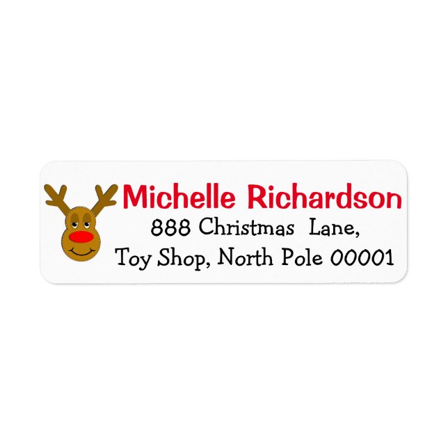 Reindeer Face Label (Front)