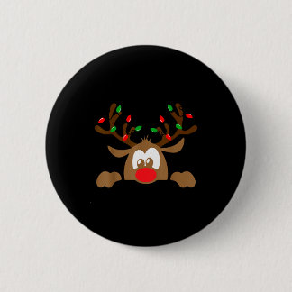 Reindeer Face Matching Family Christmas Deer Girl Button