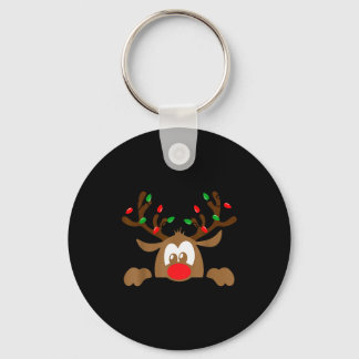 Reindeer Face Matching Family Christmas Deer Girl Keychain