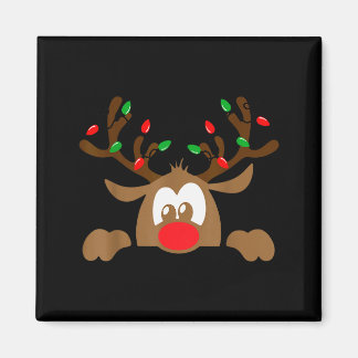 Reindeer Face Matching Family Christmas Deer Girl Magnet