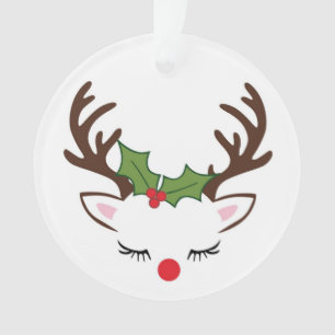 Reindeer face ornament