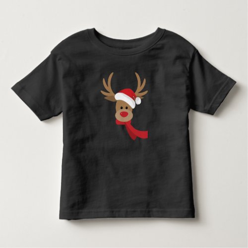 Reindeer Face Toddler T_shirt