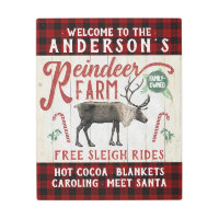 Reindeer Farm Rustic Vintage Farmhouse Custom Name