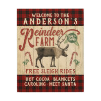 Reindeer Farm Rustic Vintage Farmhouse Custom Name