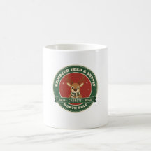 Reindeer Feed and Supply Retro Christmas Mug