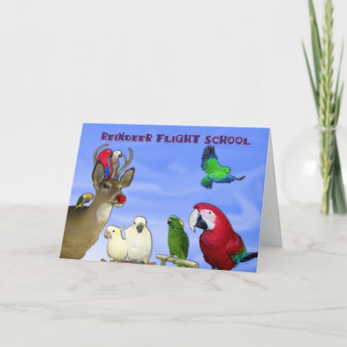 Reindeer Flight School Holiday Card