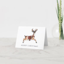 reindeer Folded holiday card