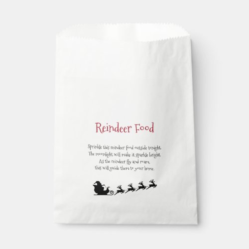 Reindeer Food Favor Bag