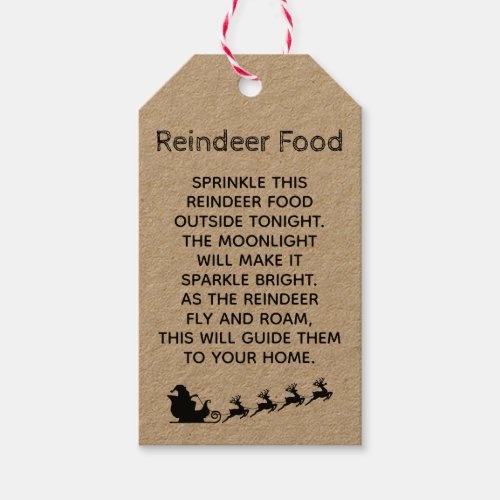Reindeer Food Gift Tags