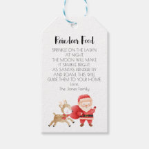 Reindeer Food Personalized Gift Tag