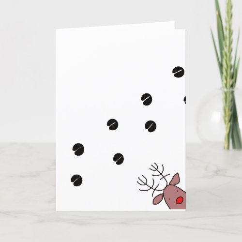 Reindeer footprint Christmas card