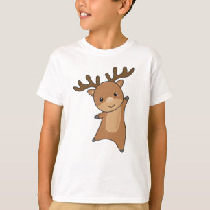 Reindeer Forest Cute Animals For Kids T-Shirt