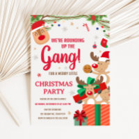 Reindeer Fun Rounding Up the Gang Christmas Party