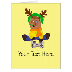 Reindeer Gamer Christmas Holiday Card