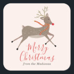 Reindeer Games Christmas Sticker<br><div class="desc">Festive holiday Christmas design featuring a reindeer illustration by Shelby Allison.</div>