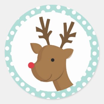 Reindeer Games Classic Round Sticker by simplysostylish at Zazzle