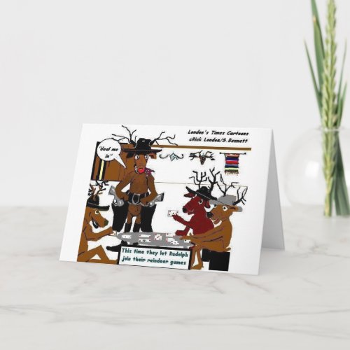 Reindeer Games Funny Christmas Gifts  Tees Holiday Card