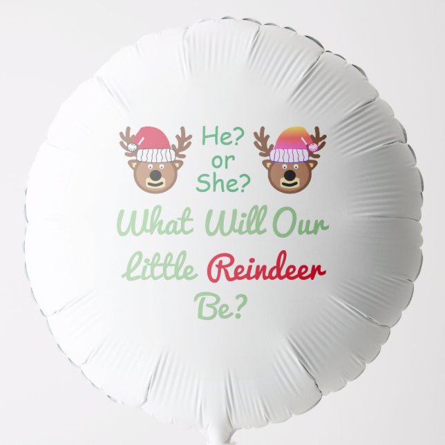 Reindeer Gender Reveal Balloon (Front)