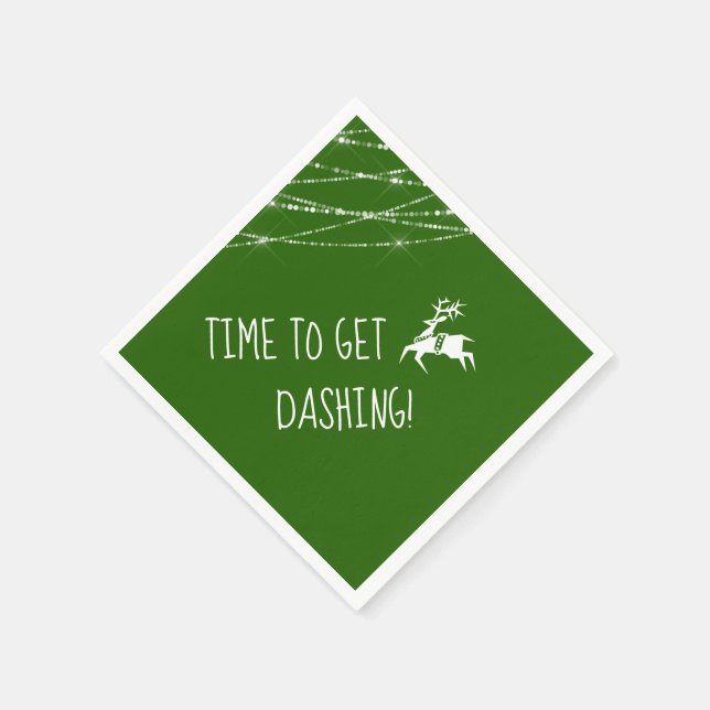 Reindeer Get Dashing Black Friday | Choose Color Napkins (Corner)