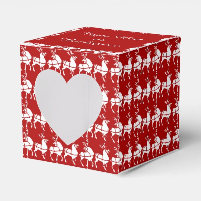 Reindeer Gift Box Personalize Christmas Gift Boxes (Front Side)