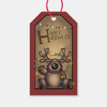 Reindeer Gift Tags by Iggys_World at Zazzle