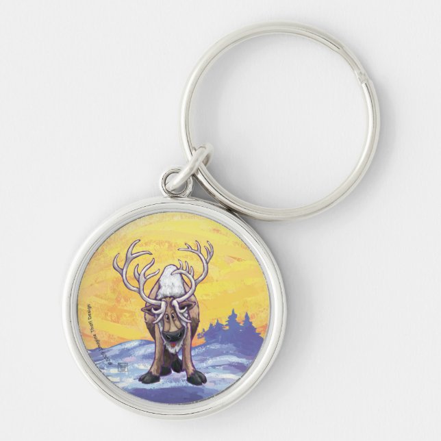 Reindeer Gifts & Accessories Keychain (Front)