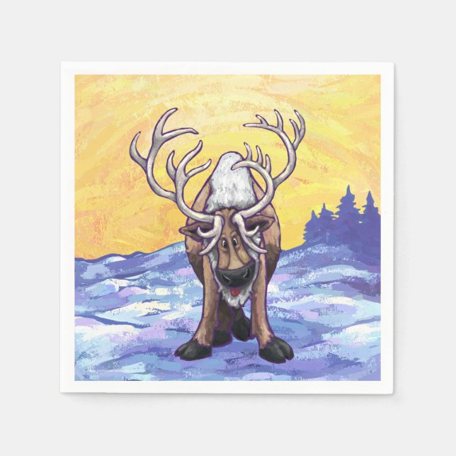 Reindeer Gifts & Accessories Paper Napkins (Front)