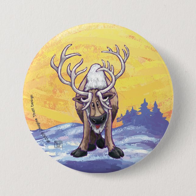 Reindeer Gifts & Accessories Pinback Button (Front)