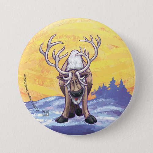 Reindeer Gifts  Accessories Pinback Button