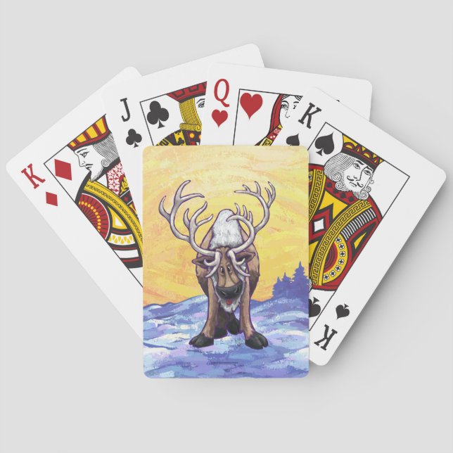 Reindeer Gifts & Accessories Poker Cards (Back)