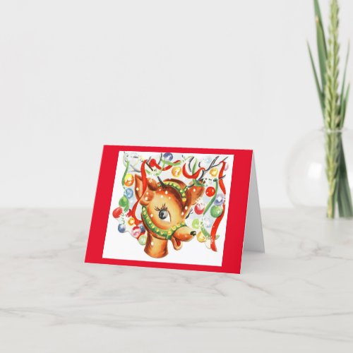 Reindeer Grandchild Holiday Card