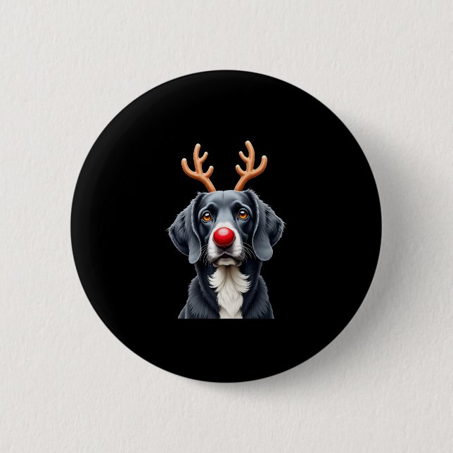 Reindeer Great Dane Christmas Great Dane Dog Mom D Button (Front)