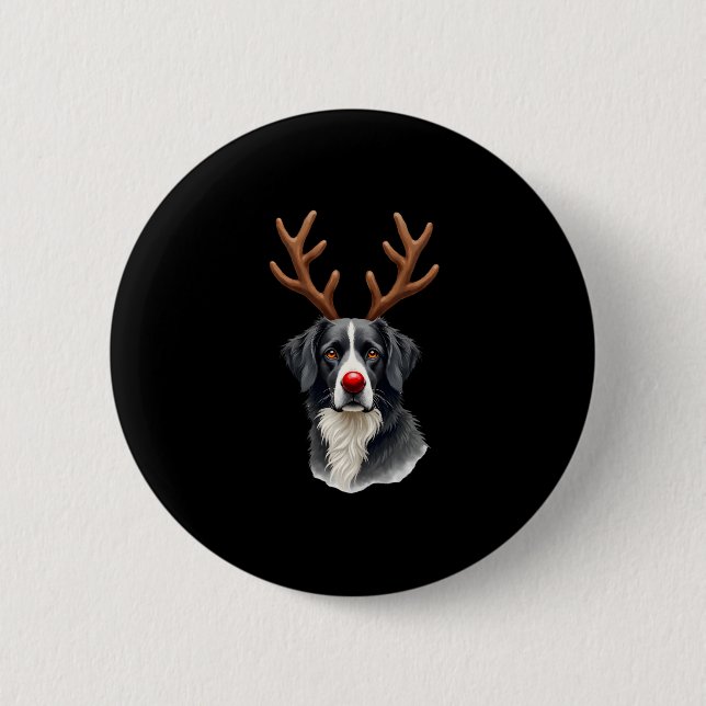 Reindeer Great Dane Christmas Great Dane Dog Mom D Button (Front)
