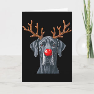 Reindeer Great Dane Christmas Great Dane Dog Mom D Card