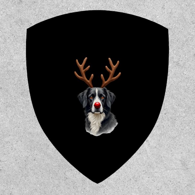 Reindeer Great Dane Christmas Great Dane Dog Mom D Patch (Front)