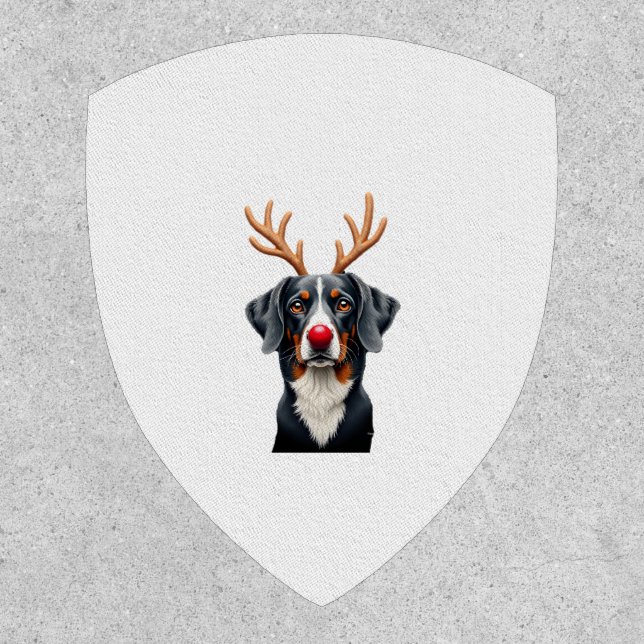 Reindeer Great Dane Christmas Great Dane Dog Mom D Patch (Front)