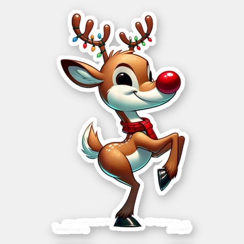 Reindeer Griddy Dance Christmas Xmas Sticker