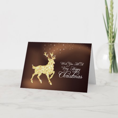 Reindeer Happy Christmas Card