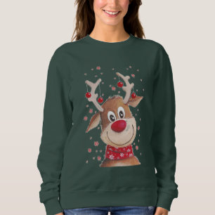 REINDEER HEAD CHRISTMAS SWEATER