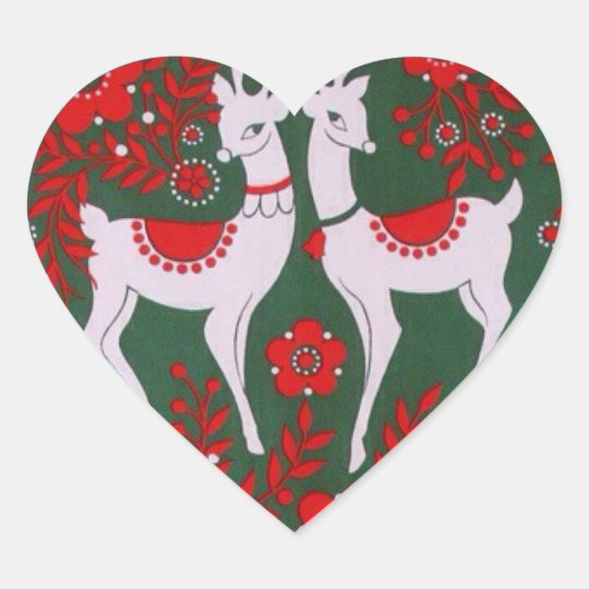 Reindeer Heart Sticker