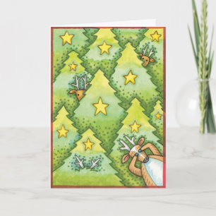 Reindeer Hide and Seek Christmas Card
